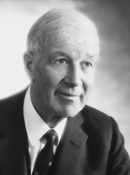 A black and white portrait of John Flavell Coales CBE