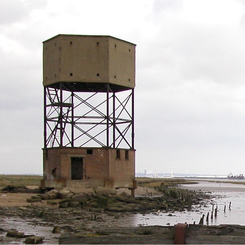 The RDF tower outside Coalhouse Fort, East Tilbury