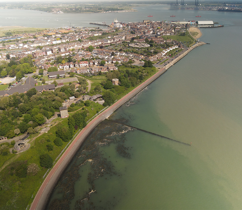 Aerial view of Harwich