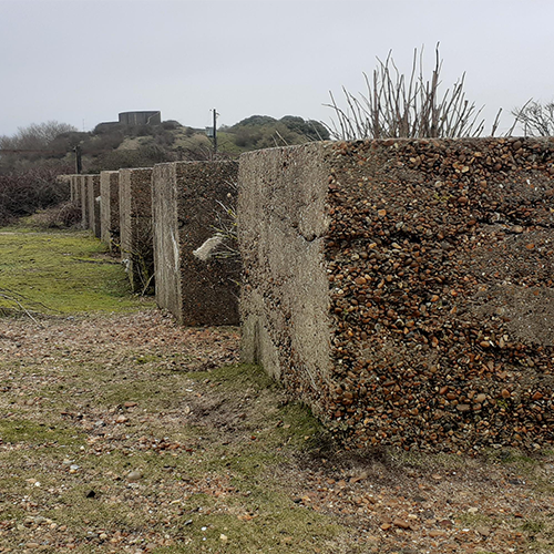 Anti-tank cubes surrounding Landguard point