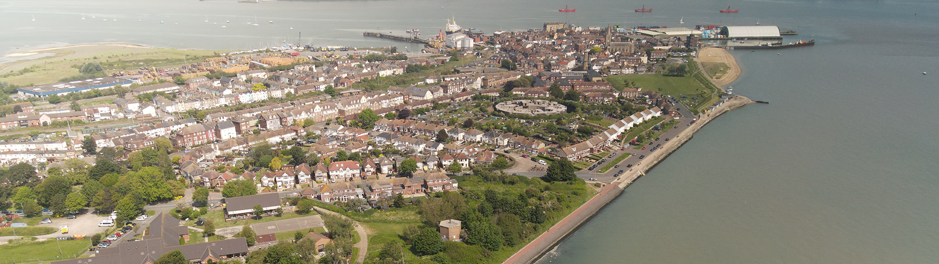 Aerial view of Harwich